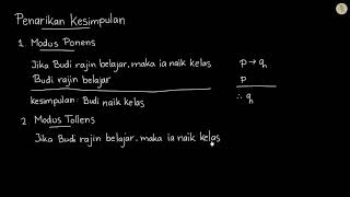 Modus Ponens dan Modus Tollens [upl. by Jeavons]