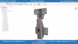 Tutorial How to assemble and give motions to a cabinet hinge with Autodesk Fusion360 [upl. by Ivie]