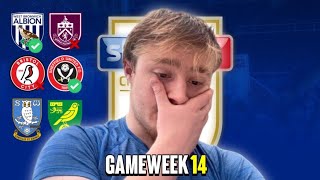 My Championship Predictions GAMEWEEK 14 [upl. by Botti]