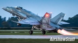 Afterburner After Dark CF18 Hornet Night Demo  Airshow London 2021 [upl. by Celina]