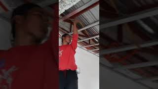 Pag install ng metal furring framing para sa ceiling  Mga meteryal na gagamitin  Shorts [upl. by Initirb]