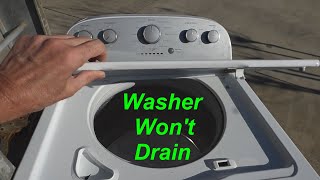 Washer Wont Drain  How to Check amp Repair a Wash Machine Pump amp Drain System [upl. by Hartfield210]