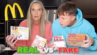 REAL VS FAKE FAST FOOD CHALLENGE Ad [upl. by Chassin919]