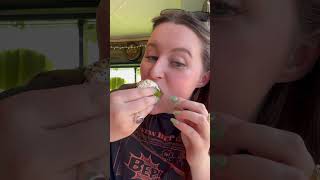 FOOD REVIEW w MAMA JILL AND DOLL PART 2🌟CREAM CHEESE PICKLE BOATS🌟 foodreview pickle shorts [upl. by Maressa398]