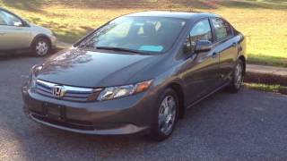 2012 Honda Civic Hybrid Review Walk Around Start Up amp Rev Interior Quick Drive [upl. by Titus]