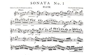 Francois Devienne  Sonata No 1 in E minor Op 58 1st movt 102 Moderate Piano Accompaniment [upl. by Atsillac]