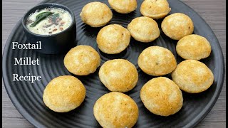 Foxtail Millet Recipe  Millet Appam Recipe  Millet Appam Without Rice  Millet Appe  Appam [upl. by Nimrac]