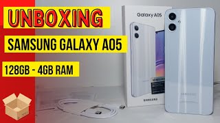 Samsung Galaxy A05 128gb 📦 Unboxing  REVIEW [upl. by Aihsekan]