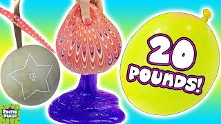 Whats Inside Huge 20 Pound Slime Balloon [upl. by Steffin]