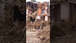 Footage shows aftermath of flood and landslide in Kavre district of Nepal [upl. by Akiv]