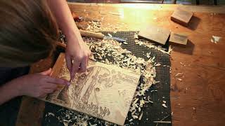 Japanese Woodblock Printmaking [upl. by Janeva]