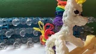 How to Make a Unicorn Pony or Horse Charm on the Rainbow Loom [upl. by Mcclary718]