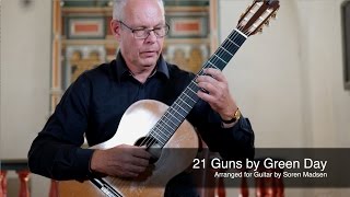 21 Guns Green Day  Danish Guitar Performance  Soren Madsen [upl. by Sudnak]