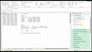 Anova Single Factor using Excel XLMiner [upl. by Clie]