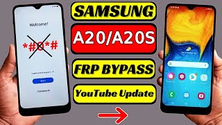 Samsung Galaxy A20A20S FRP Bypass Without PC  Fix YouTube Update  Google Account Unlock 2024 [upl. by Phox]