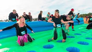 Mattress Run  Insane Inflatable 5K Obstacle Preview [upl. by Isaak]