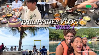 PHILIPPINES VLOG 🌴arriving in cebu what we ate hiking to waterfalls birthday celebration  more [upl. by Enelyaj642]