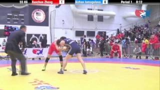 WM 55 KG  Xuechun Zhong vs Aizhan Ismagulova [upl. by Alat985]