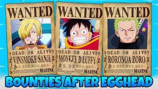 All Straw Hats Bounties Post Egghead [upl. by Martguerita]