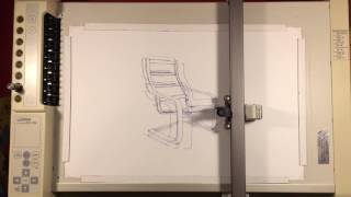 Roland DXY1150 draws Shaking Chair [upl. by Nelg]