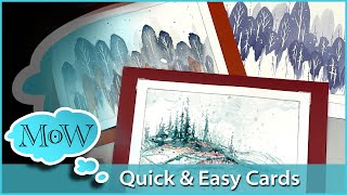 Easy Fast Watercolor Christmas Card Ideas Based on Brush Stroke Discoveries [upl. by Ybbob]