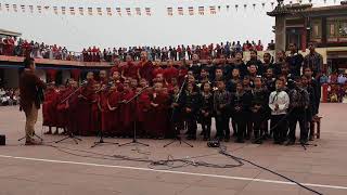 quotKarmapa khenoquot Birthday song Performed by students of Karmae Dharma Chakra schoolRumtek Sikkim [upl. by Inez953]