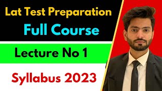 Preparation of Law admission test by abdulrehman yaseen  Lecture 1  Syllabus of Lat Test 2023 [upl. by Leuneb830]