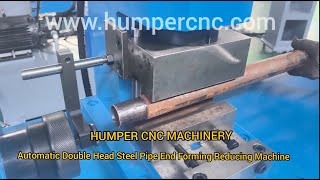 Customized Long Pipe Automatic Double Head Steel Tube End Forming Reducing Machine [upl. by Hirza]