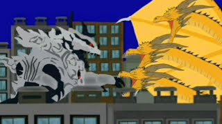 King Ghidorah vs Monster XKeizer Ghidorah  Animation DC2 GP [upl. by Kalina]