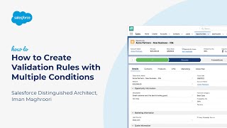 How to Create Validation Rules with Multiple Conditions  Salesforce Platform [upl. by Wylen946]