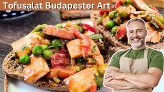 Veganer Tofusalat nach Budapester Art Frisch herzhaft einfach göttlich 🥗😋 [upl. by Knox]