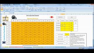 Super Bowl Squares 2016 Excel Template for Office Pools  How to Use [upl. by Noscire]