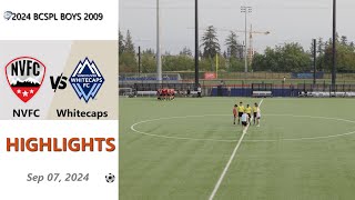 BCSPL Boys 2009 NVFC vs U15 Whitecaps Highlights 20240907 [upl. by Adnauqaj]