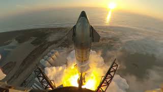 SpaceX  Starship IFT2 View From Atop the Tower [upl. by Tezzil]