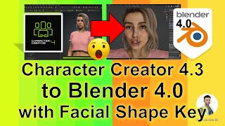 Character Creator 4 CC4 to Blender 40 with Facial Shape Keys and Full Skeleton  Tutorial [upl. by Ahsuat]