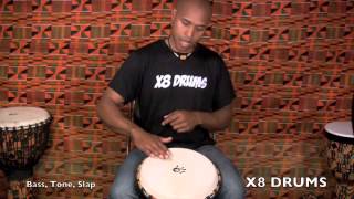 Introduction to the Djembe and How to Play the Basic Notes [upl. by Ahsasal]