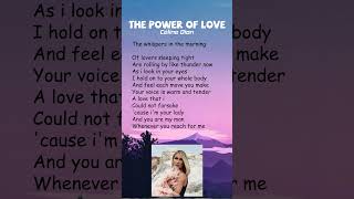 Céline Dion  The Power Of Love Lyrics shorts [upl. by Benioff795]