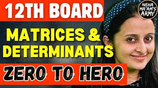 12th BOARDS MATRICES amp DETERMINANTS  CBSE BOARDS MATH  NEHA AGRAWAL cbse cbseboard nehaagrawal [upl. by Annibo]