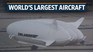 Airlander 10 makes its maiden flight [upl. by Stalker]