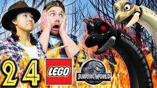 BRACHIOSAURUS BATTLE  Part 24  Lets Play LEGO Jurassic World [upl. by Fawn]