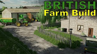 BRITISH Farm Build on a BRITISH MAP  Farming Simulator 22  Timelapse [upl. by Aihtennek]