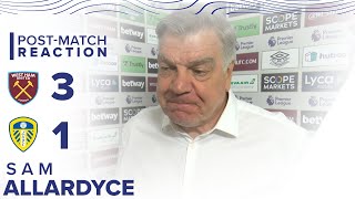 SAM ALLARDYCE REACTION  WEST HAM UNITED 31 LEEDS UNITED  PREMIER LEAGUE [upl. by Legnaros]