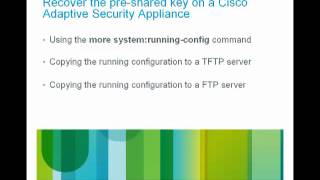 How to Recover the PreShared Key on a Cisco Adaptive Security ApplianceASA [upl. by Dnalkrik]