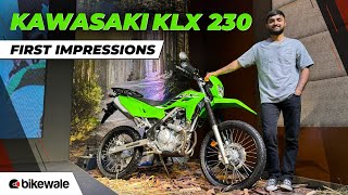 Kawasaki KLX 230 Walkaround  Japanese Dualsport Rival to Hero Xpulse 200 4V  BikeWale [upl. by Neelyak]