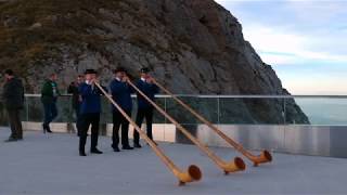 Alphorn Trio Drueklang on MT Pilatus [upl. by Freeland]