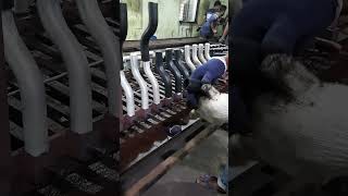 Radiator pipe making mould releasing technology ytshorts youtubeshorts reels [upl. by Aitsirk683]