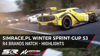 Simracepl Winter Sprint Cup S3R5 Brands Hatch  Highlights  Assetto Corsa Competizione [upl. by Noiztneb]