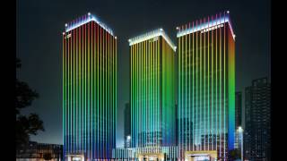 Project Design Video Displaywhole building lighting by dmx512 LED linear light [upl. by Oznol]