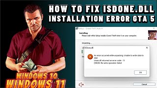 how to fix gta 5 isdone dll error code 11 in win 1110 [upl. by Attennaj]