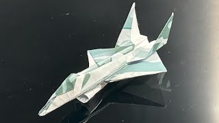 How To Fold An Amazing Fighter Jet Origami paper jet tutorial Zepplin [upl. by Sholley]